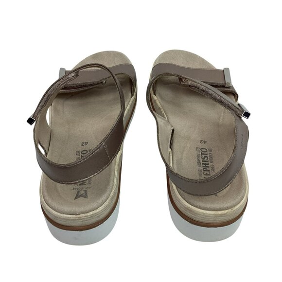 Mephisto Dominica Slingback Womens 42 Leather Sandals Bronze Wide Strap - Picture 4 of 11